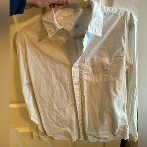 Gently worn white button down